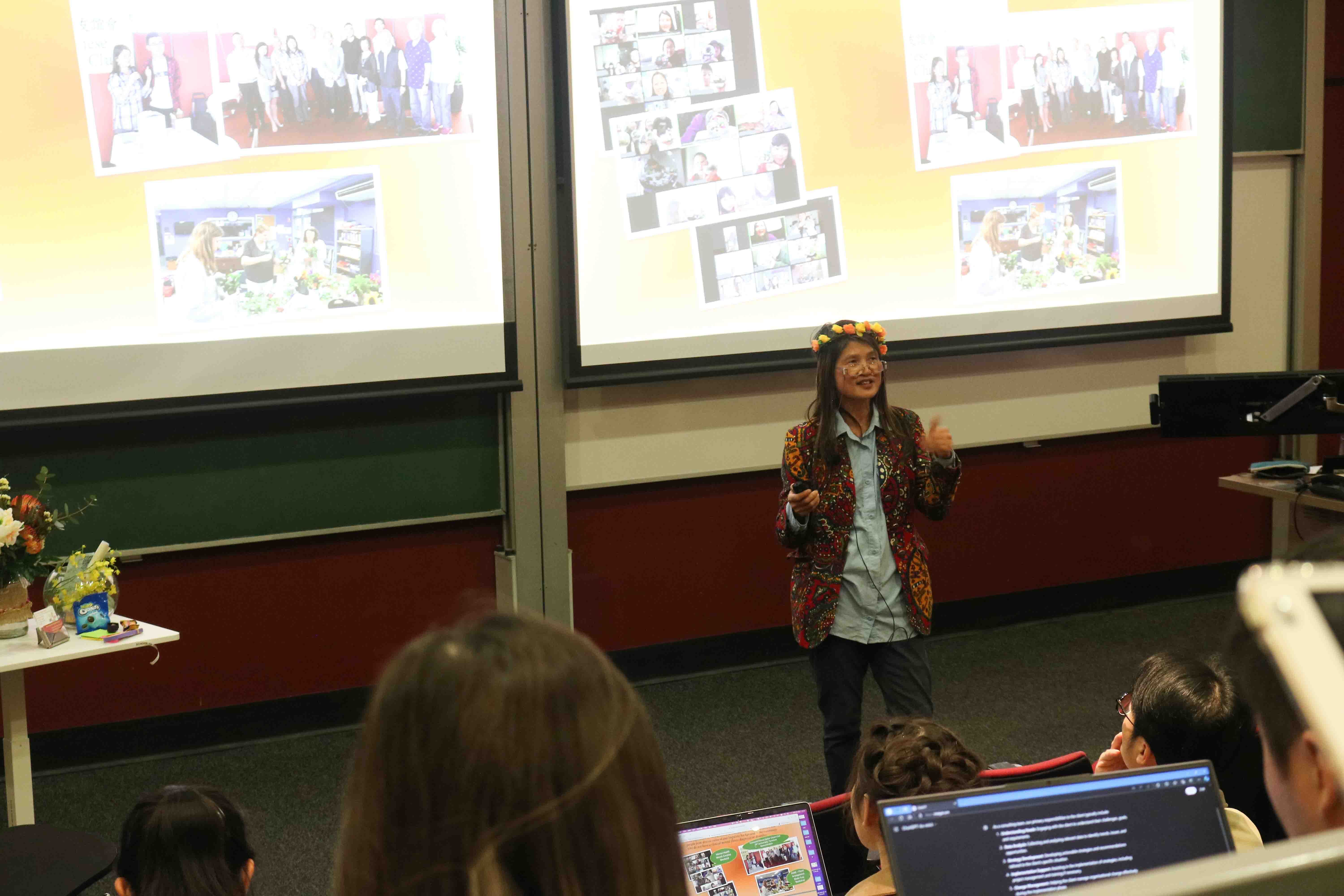 Dr. Bibiana Chan delivers a guest lecture on social enterprise and youth empowerment to UNSW social impact students.
