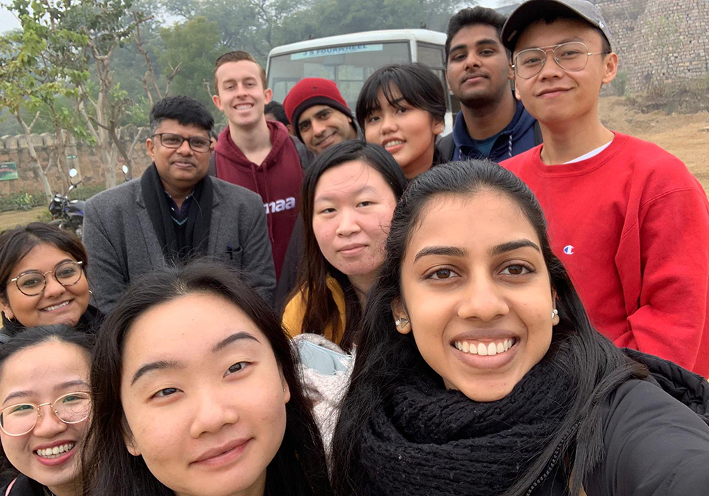 Photo of a group of people on the India Practicum trip.